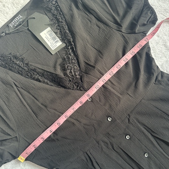 NWT Disturbia Dark Romance Floral Lace Puff Sleeve Cottagecore Goth Midi Dress 6 - Picture 6 of 8